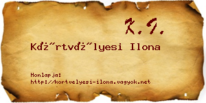 Körtvélyesi Ilona névjegykártya