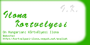 ilona kortvelyesi business card