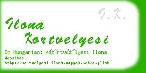 ilona kortvelyesi business card